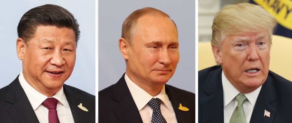 De la dreapta la stânga: Xi Jinping, Vladimir Putin, Donald Trump. Credit line: PA / PA Images / Profimedia