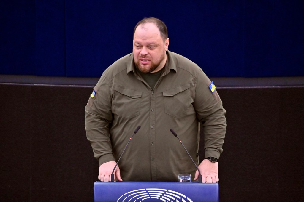 Președintele Radei Supreme din Ucraina, Ruslan Stefanchuk, discurs în Parlamentul European. Foto: Dwi Anoraganingrum / imago stock&people / Profimedia