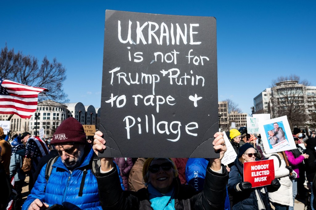 Protest în Washington, SUA, 17 februarie 2025. Foto: SOPA Images Limited / Alamy / Profimedia