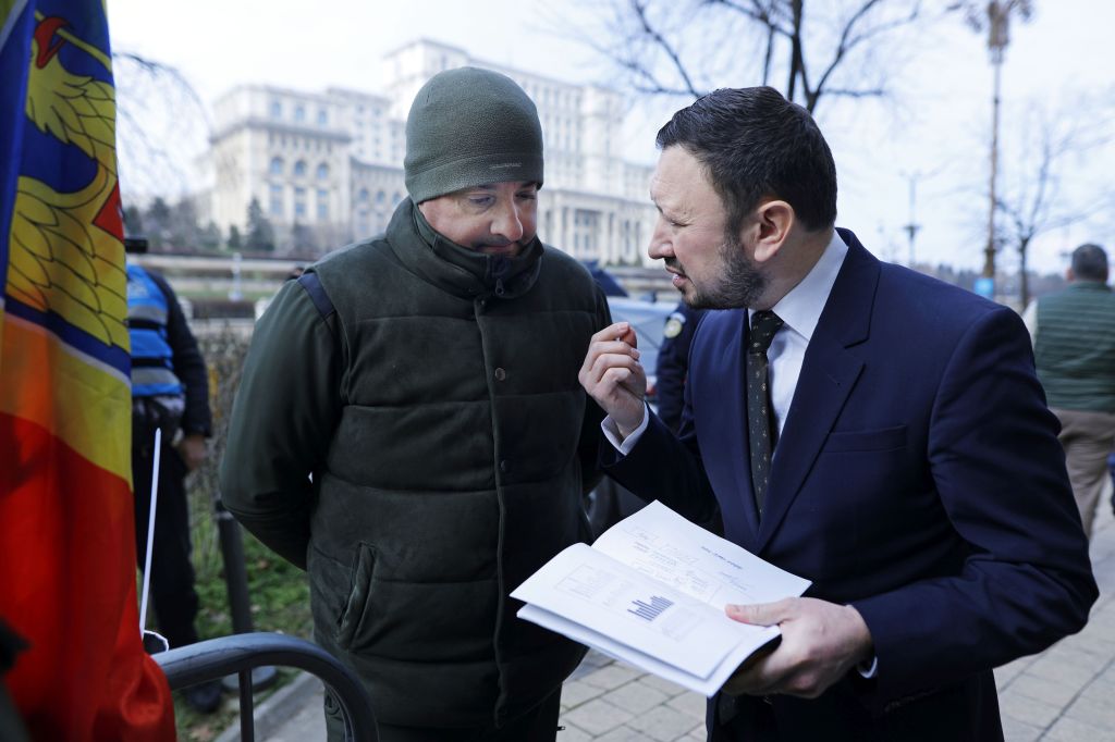 Mircea Fechet, la protestul sindicatelor din silvicultura / Inquam Photos / Mălina Norocea