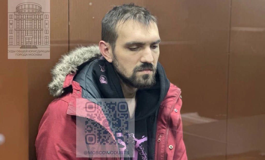 Artemy Ostanin, în timpul audierilor. Foto: Instanțele judecătorești ale Moscovei via zona.media