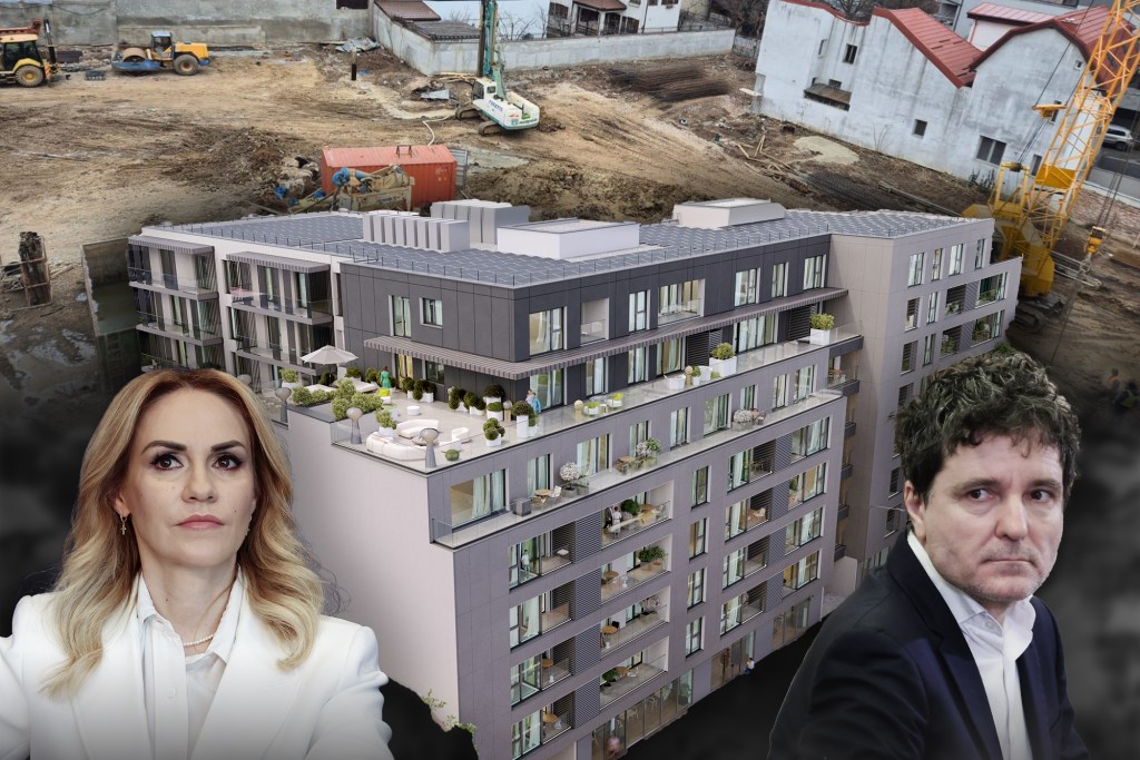 Randare a proiectului Quartier Ferdinand și șantierul din prezent. Surse foto: stc-partners și Inquam Photos. Colaj: Ion Mateș / Hotnews