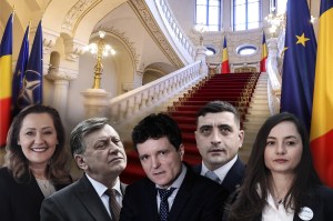 Elena Lasconi, Crin Antonescu, Nicușor Dan, George Simion și Anamaria Gavrilă. Colaj: Ion Mateș / Hotnews. Foto: Inquam Photos