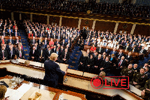 4 februarie 2020 - Donald Trump în ultima sa adresare către Congresul SUA. Foto: DOUG MILLS / UPI / Profimedia