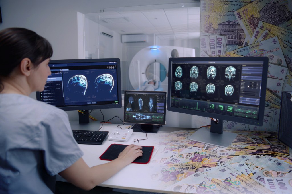 Scanner PET-CT. Colaj: Ion Mateș / Hotnews. Foto: Dreamstime