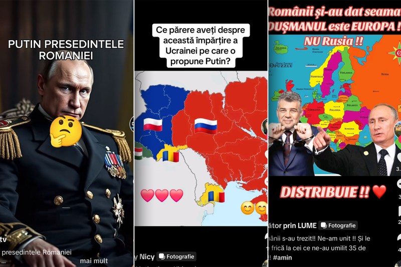 Capturi TikTok cu propagandă pro-rusă