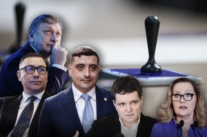 Candidații Victor Ponta, Crin Antonescu, George Simion, Nicușor Dan și Elena Lasconi. Colaj: Ion Mateș / Hotnews. Foto: Inquam Photos
