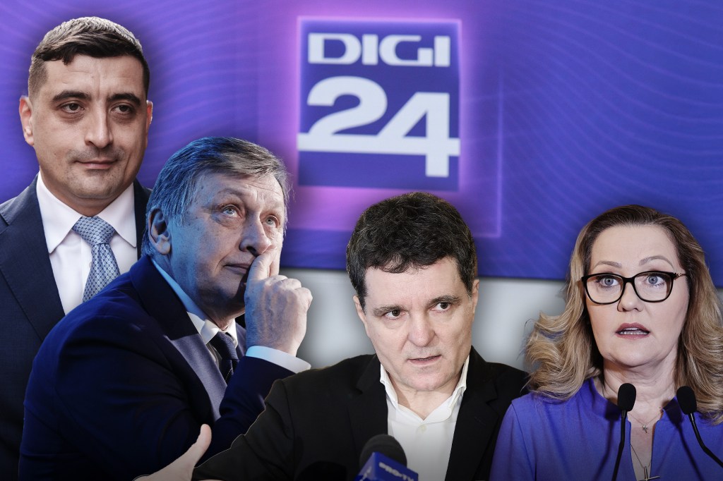 George Simion, Crin Antonescu, Nicușor Dan și Elena Lasconi. Colaj: Ion Mateș / Hotnews. Foto: Inquam Photos