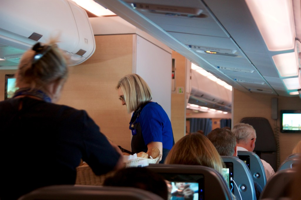 Interior al unui avion. Fotografie de Christian Heinz | Dreamstime.com