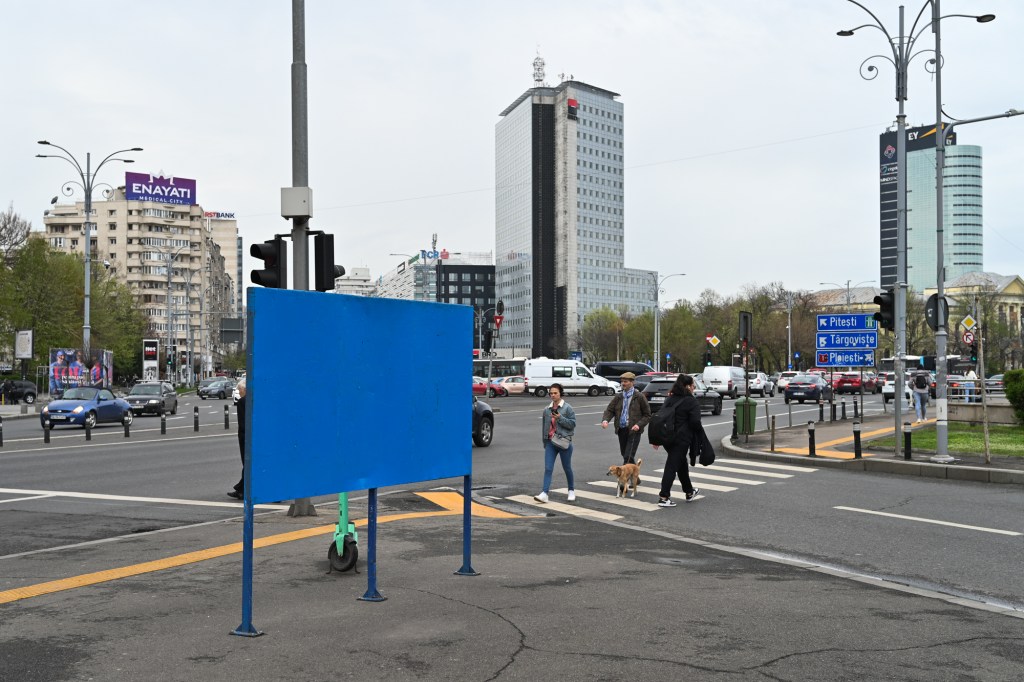 Panou electoral în București, 3 aprilie 2025. Foto: Ion Mateș / Hotnews