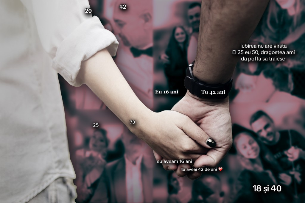 Capturi ale unor clipuri TikTok. Colaj: Ion Mateș / Hotnews. Foto: Dreamstime