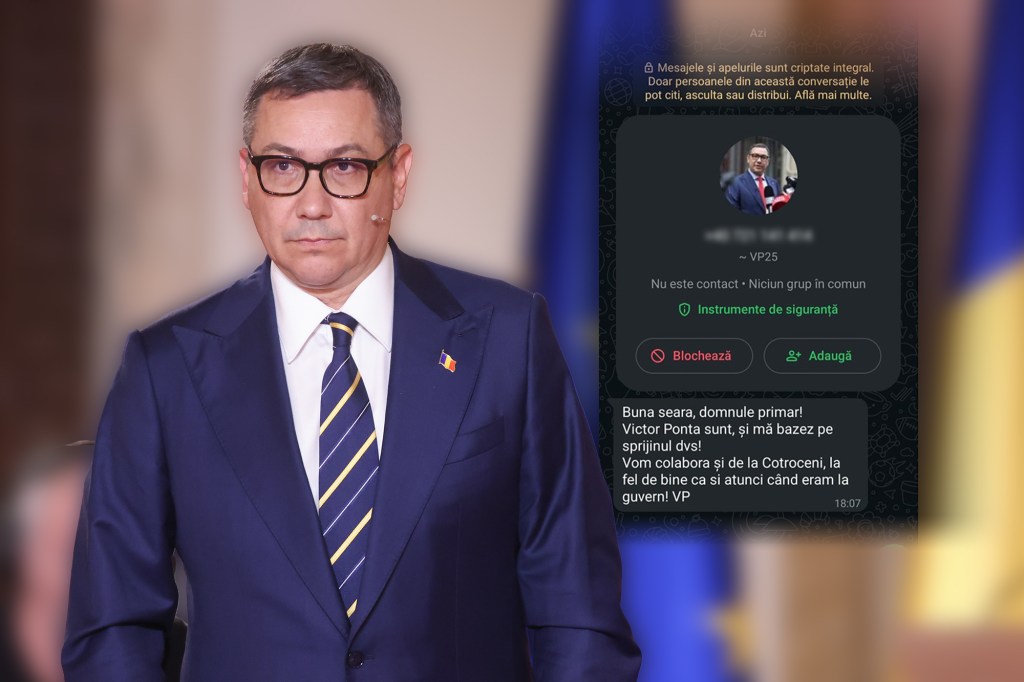 Victor Ponta și capturi ale mesajelor publicate de PSD. Inquam Photos / George Călin