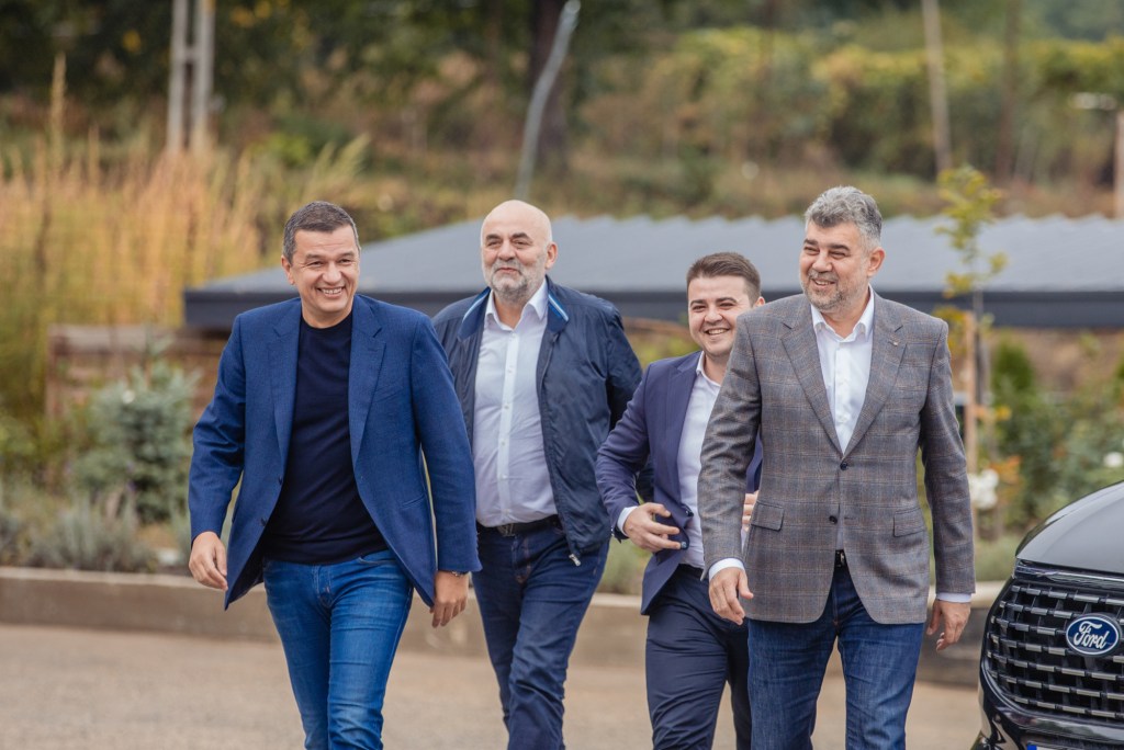 Sorin Grindeanu, Vasile Rîmbu, gheorghe Șoldan și Marcel Ciolacu. Inquam Photos / Casian Mitu
