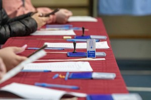 Secție de vot pentru turul doi al alegerilor prezidențiale, duminică 18 mai 2025, Timișoara. Inquam Photos / Virgil Simonescu