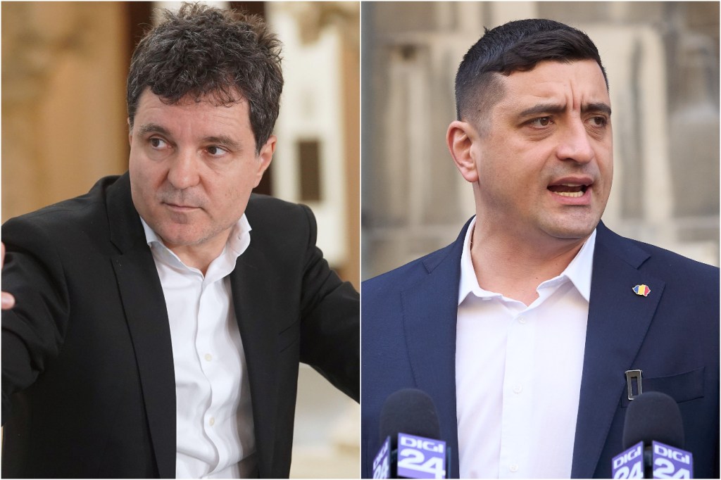 Nicușor Dan și George Simion. Colaj: Ion Mateș / Hotnews. Foto: Inquam Photos, Shutterstock