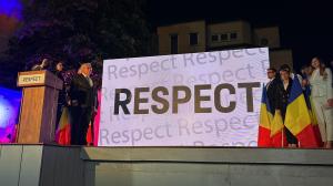 Membrii AUR imediat după afișarea exit-poll-urilor / Foto: HotNews.ro / Alexandra Nistor