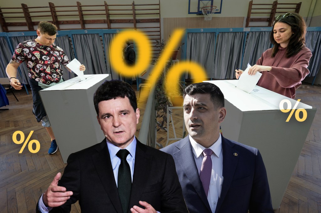Rezultate exit poll Avangarde ale turului II al alegerilor prezidențiale din 2025. Grafică: Ion Mateș / Hotnews. Foto: Inquam Photos, Profimedia