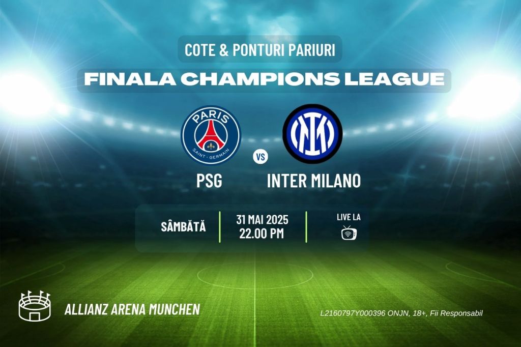 Ponturi și cote pariuri pentru finala Champions League