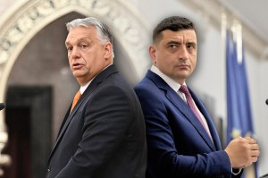 Viktor Orban și George Simion. Colaj: Ion Mateș / Hotnews. Foto: Profimedia