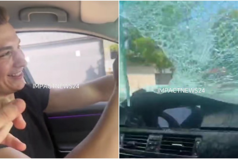 VIDEO Un student la școala de Poliție din Câmpina a lovit un pieton. Apoi s-a filmat cum conduce cu parbrizul spart și cântă manele