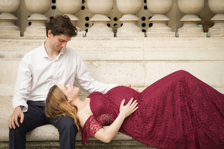 Iris și partenerul ei, înainte de naștere. FOTO: Arhiva personală