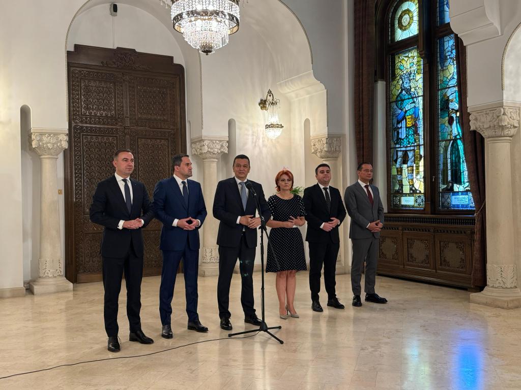 Delegația PSD, declarații de presă la Cotroceni, după consultările cu președintele Nicușor Dan, 19 iunie 2025. Foto: HotNews / Rebecca Popescu