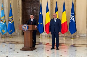 Nicușor Dan și Ilie Bolojan, în conferința de presă din 20 iunie 2025. Foto: Rebecca Popescu / Hotnews