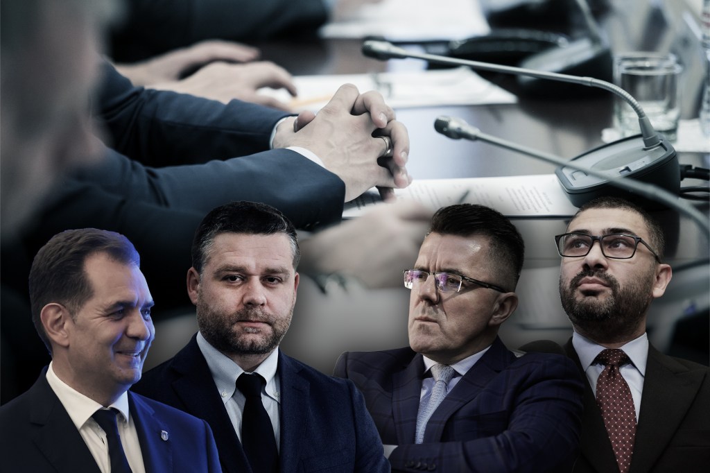 Stânga: Antal Arpad, Ciprian Ciucu, Dan Dungaciu și Petre Florin Manole. Colaj: Ion Mateș / Hotnews. Foto: Inquam Photos, Shutterstock