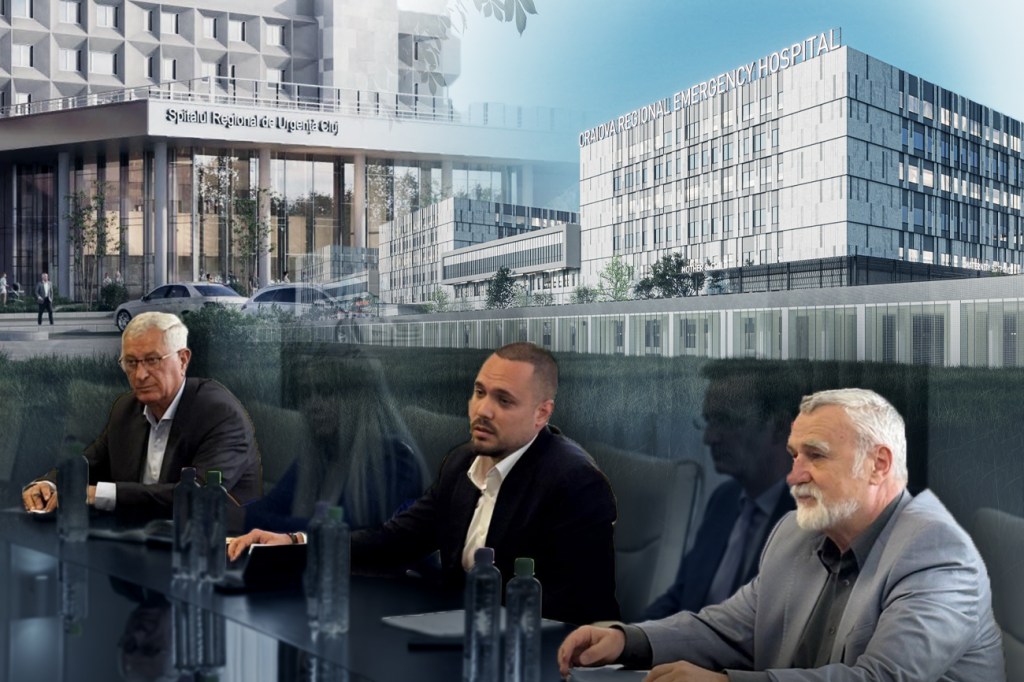 Stânga: Ion Preda, consilier, Mihai Pavel, directorul ANDIS și Mihai Bărbuliceanu, consilier. Colaj: Ion Mateș / Hotnews