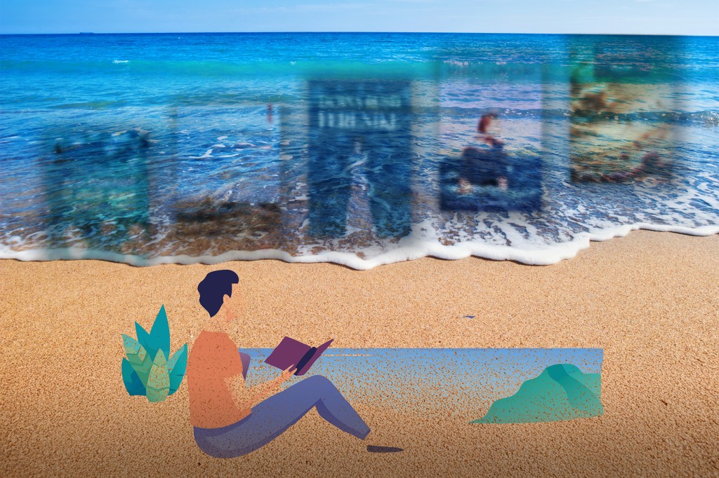 Recomandări de cărți pentru plajă. Colaj: Ion Mateș / Hotnews. Foto: Dreamstime