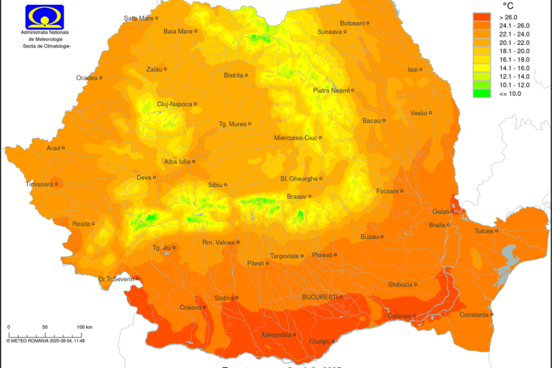 Luna trecută a fost una dintre cele mai calde de când există date meteo. Unde au fost cele mai mari temperaturi în România