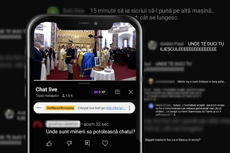 „Unde sunt minerii să potolească chat-ul?“ Înmormântarea lui Iliescu în epoca platformelor video și a rețelelor sociale