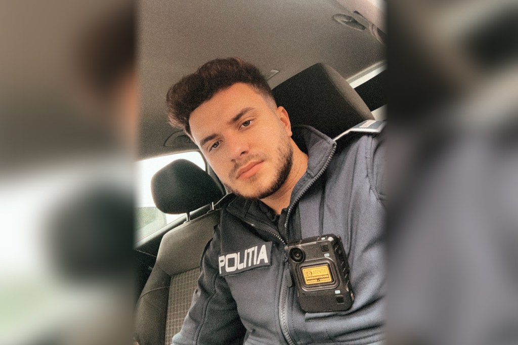 Polițistul Andrei Jianu. Foto: Marian Godină / Facebook