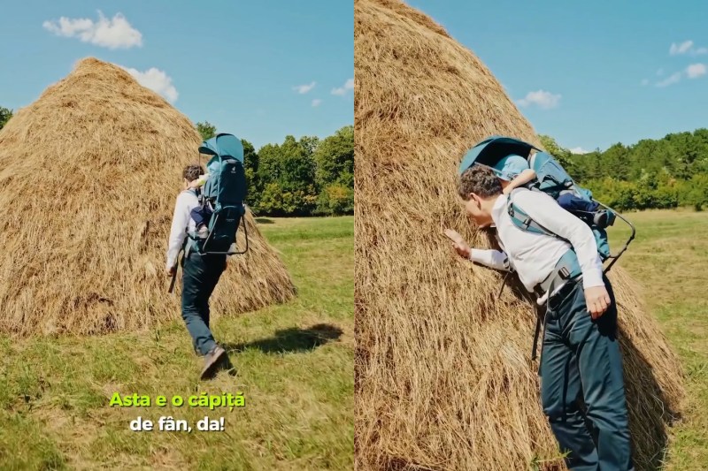 Capturi dintr-un clip postat pe pagina de Facebook a președintelui Nicușor Dan.