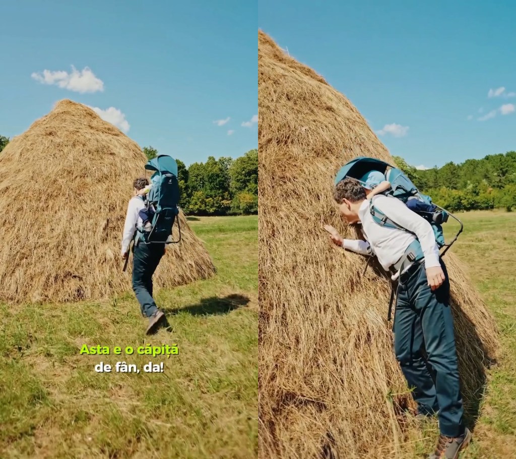 Capturi dintr-un clip postat pe pagina de Facebook a președintelui Nicușor Dan.