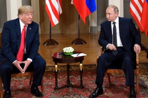 Donald Trump și Vladimir Putin în Helsinki, Finlanda, în iulie 2018. Foto: Profimedia