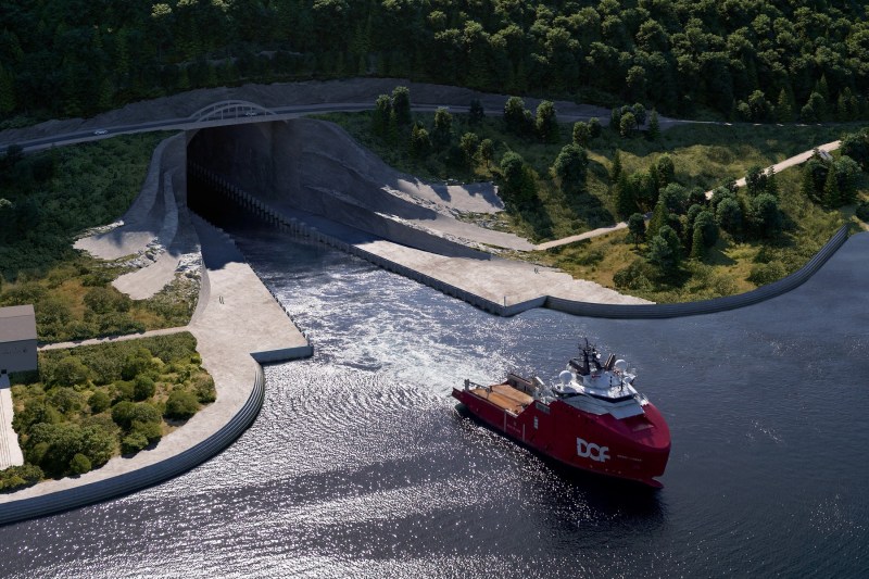 VIDEO Norvegia construiește primul tunel pentru nave din lume pentru a evita zona unde marea îi obliga și pe vikingi să tragă bărcile la țărm 