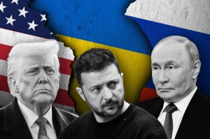 Donald Trump, Volodimir Zelenski și Vladimir Putin. Colaj: Ion Mateș / Hotnews. Foto: Profimedia, Shutterstock