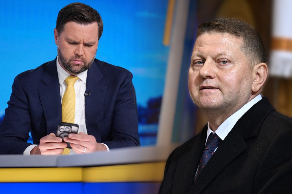 JD Vance și fostul comandant ucrainean Valerii Zalujnîi. Colaj Hotnews. Foto: Profimedia