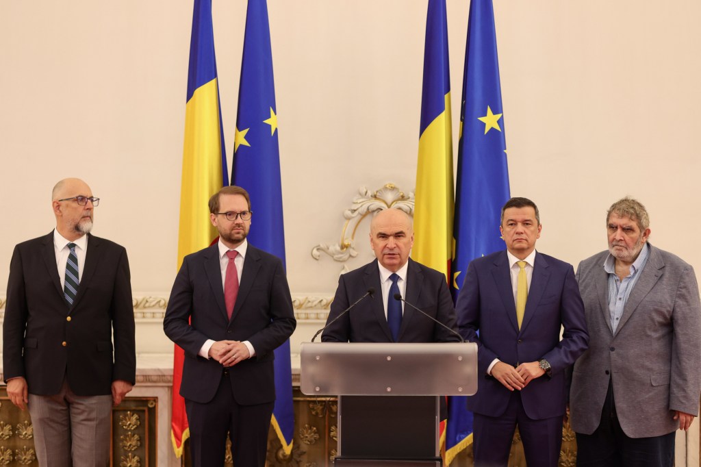 Liderii politici ai coaliției de guvernare. Inquam Photos / Octav Ganea
