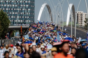 Protest organizat de mai multe organizații sindicale din învățământ și de studenți față de măsurile adoptate de guvern, în București, 8 septembrie 2025. Inquam Photos / Vlad Bereholschi