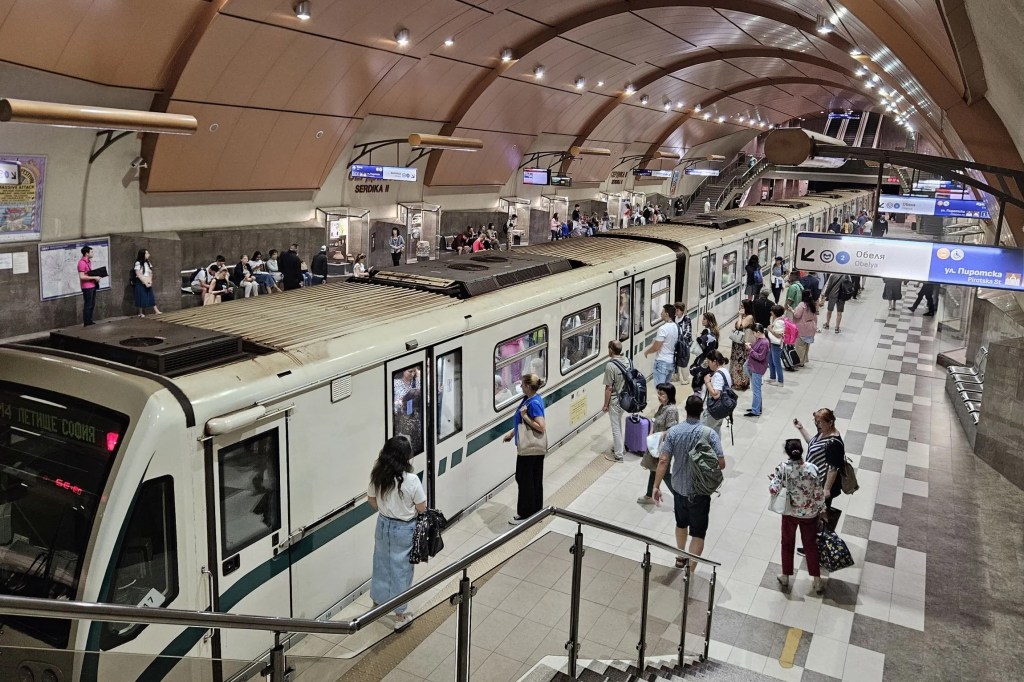 In metroul din Sofia (foto Vlad Barza)