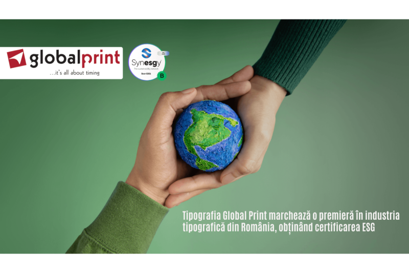 Tipografia Global Print obține certificarea ESG: un pas major pentru sustenabilitate în industria tipografică din România