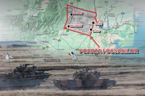 Secvența de luptă din cadrul exercițiului de antrenament tactic Steadfast Dart 25, în poligonul Smârdan, județul Galați, 19 februarie 2025. Inquam Photos / Bogdan Buda. Colaj: Ion Mateș / Hotnews