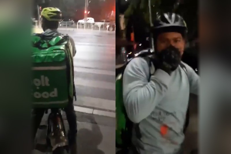 Livratorul din Bangladesh, care a fost lovit de un tânăr care i-a strigat „invadatorule” Foto: captură video