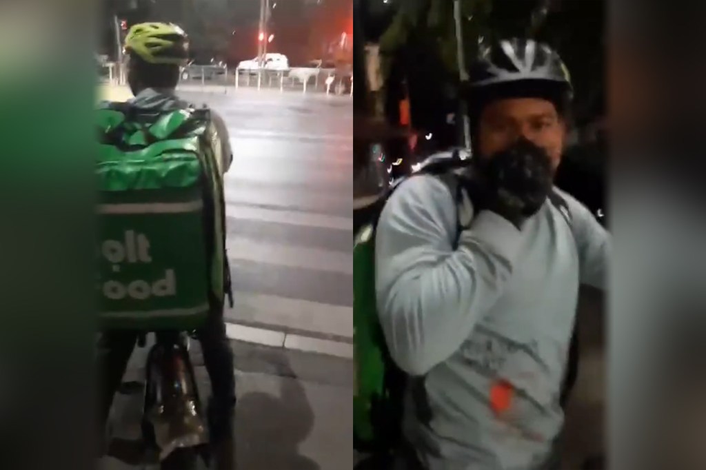 Livratorul din Bangladesh, care a fost lovit de un tânăr care i-a strigat „invadatorule” Foto: captură video