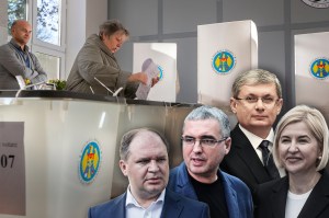 Stânga: Ion Ceban (Alternativa Națională), Renato Usatîi (Partidul Nostru), Igor Grosu (PAS) și Irina Vlah (Partidul Inima Moldovei). Colaj: Ion Mateș / Hotnews. Foto: Profimedia