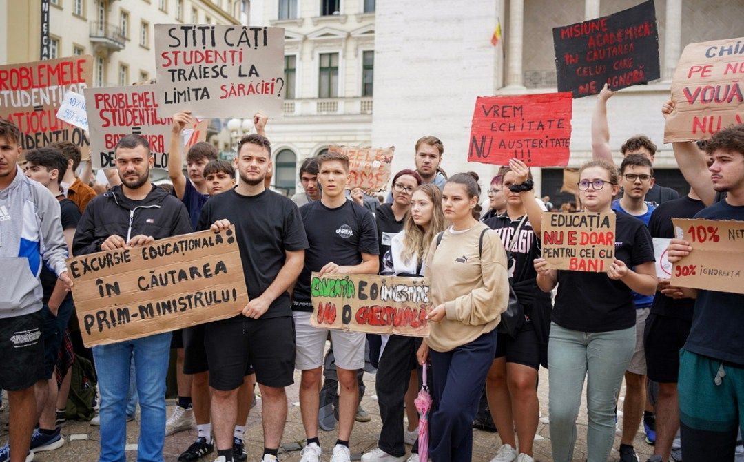 Studenții se alătură protestului profesorilor din 8 septembrie