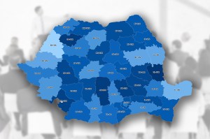 Harta simulării reducerii posturilor din administrația locală. Foto: Guvernul României