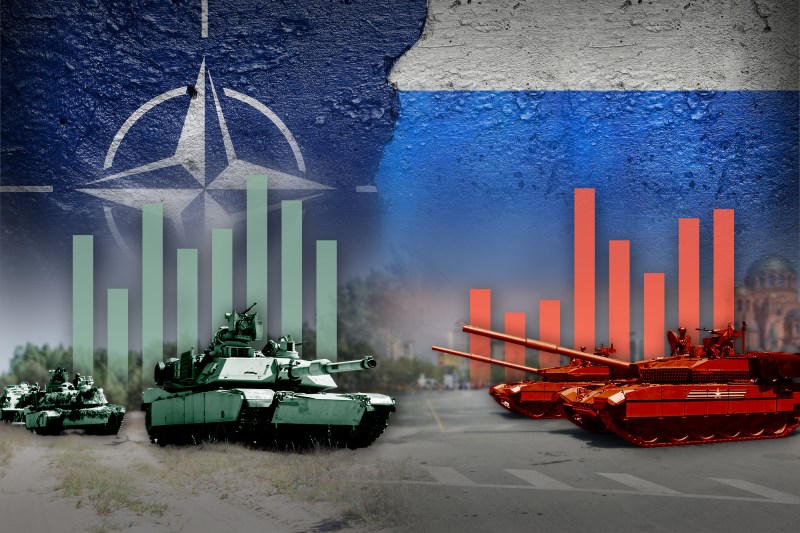 Dotările armatelor NATO europene și ale Rusiei. Colaj: Ion Mateș / Hotnews. Foto: Shutterstock